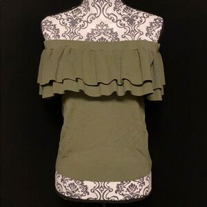 NWT J Crew Ruffle Off-The-Shoulder Sweater Shirt